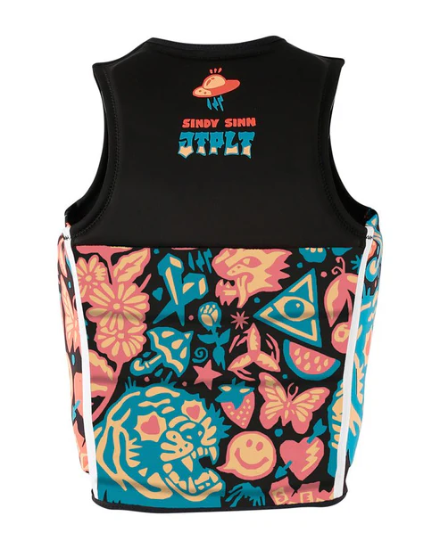JETPILOT X1 BOYS YOUTH ECO VEST - BLACK/MULTI - Image 2